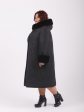 Зимнее пальто из плащевки с меховым капюшоном, цвет черный в интернет-магазине Фабрики Тревери