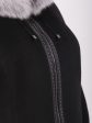 Зимняя куртка парка на верблюжьем утеплителе с песцовой опушкой по капюшону, цвет черный в интернет-магазине Фабрики Тревери