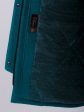Драповая парка изумрудного цвета с мехом, цвет бирюзовый в интернет-магазине Фабрики Тревери