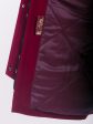 Драповая парка на молнии с меховым капюшоном, цвет бордовый в интернет-магазине Фабрики Тревери