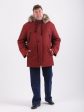 Эффектная куртка Аляска бордового цвета с черной отделкой, цвет бордовый в интернет-магазине Фабрики Тревери