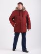 Эффектная куртка Аляска бордового цвета с черной отделкой, цвет бордовый в интернет-магазине Фабрики Тревери