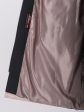 Двухцветное пальто из стежки на молнии, цвет бежевый в интернет-магазине Фабрики Тревери