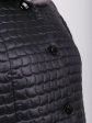 Зимнее стеганное пальто с капюшоном из меха норки, цвет черный в интернет-магазине Фабрики Тревери