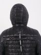 Брендированная стеганая куртка косуха на молнии, цвет черный в интернет-магазине Фабрики Тревери