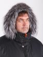 Черная куртка Аляска с опушкой из чернобурки, цвет черный в интернет-магазине Фабрики Тревери