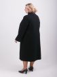 Длинное пальто Шанель из 2-х видов шерстяного драпа, цвет черный в интернет-магазине Фабрики Тревери