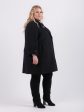 Романтичное женское пальто с брошью, цвет черный в интернет-магазине Фабрики Тревери