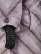 Элегантная шубка из норки-крестовки с рукавом 7/8, цвет серый в интернет-магазине Фабрики Тревери