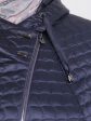 Куртка из стеганной ткани синего цвета, цвет синий в интернет-магазине Фабрики Тревери