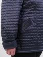 Куртка косуха из красивой стеганной ткани, цвет синий в интернет-магазине Фабрики Тревери
