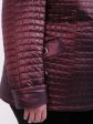 Куртка косуха из красивой стеганной ткани, цвет бордовый в интернет-магазине Фабрики Тревери