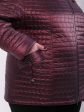 Куртка косуха из красивой стеганной ткани, цвет бордовый в интернет-магазине Фабрики Тревери