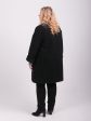 Романтическое укороченное женское пальто с брошью, цвет черный в интернет-магазине Фабрики Тревери
