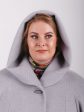 Элегантное женское пальто силуэта трапеция, цвет серый в интернет-магазине Фабрики Тревери