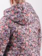 Куртка из ткани с ярким мультиколоровым принтом в виде цветов, цвет розовый в интернет-магазине Фабрики Тревери