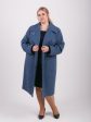Пальто оверсайз с накладными карманами двух цветов, цвет бирюзовый в интернет-магазине Фабрики Тревери