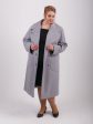Пальто оверсайз с накладными карманами двух цветов, цвет сиреневый в интернет-магазине Фабрики Тревери