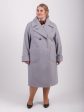 Пальто оверсайз с накладными карманами двух цветов, цвет сиреневый в интернет-магазине Фабрики Тревери