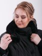Женская куртка из стеганой ткани с меховым воротником-стойка, цвет черный в интернет-магазине Фабрики Тревери