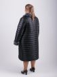 Женское пальто с шалевым меховым воротником под серого леопарда, цвет черный в интернет-магазине Фабрики Тревери