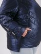 Брендированная куртка косуха с силиконовыми лентами, цвет синий в интернет-магазине Фабрики Тревери