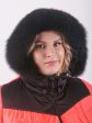 Спортивная женская куртка с капюшоном и мехом, цвет черный в интернет-магазине Фабрики Тревери