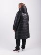Стильное брендированное пальто из комбинированной стеганной ткани, цвет черный в интернет-магазине Фабрики Тревери