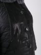 Комбинированная дубленка штрих со стеганной тканью и мехом Тоскана, цвет черный в интернет-магазине Фабрики Тревери