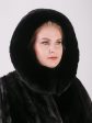 Комбинированное пальто из экомеха и стеганной плащевой ткани, цвет черный в интернет-магазине Фабрики Тревери