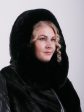 Комбинированное женское пальто из экомеха и стеганной плащевой ткани, цвет черный в интернет-магазине Фабрики Тревери