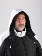 Мужская комбинированная черно-белая куртка, цвет черный в интернет-магазине Фабрики Тревери