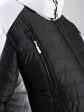 Мужская комбинированная черно-белая куртка, цвет черный в интернет-магазине Фабрики Тревери