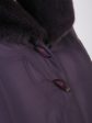 Пальто женское зимнее из плащевой ткани цвета баклажан, цвет фиолетовый в интернет-магазине Фабрики Тревери