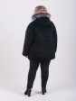 Шубка женская из высококачественного каракуля с натуральной опушкой по капюшону, цвет черный в интернет-магазине Фабрики Тревери