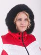 Спортивная женская куртка с капюшоном и мехом, цвет красный в интернет-магазине Фабрики Тревери