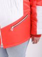 Яркая женская куртка из белого и кораллового цвета, цвет светло-розовый в интернет-магазине Фабрики Тревери