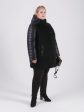 Женская куртка-парка из драпа со стеганной плащевкой, цвет черный в интернет-магазине Фабрики Тревери