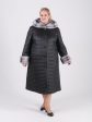 Женское зимнее стеганое пальто с отделкой из норки крестовки, цвет черный в интернет-магазине Фабрики Тревери