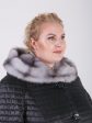 Женское зимнее стеганое пальто с отделкой из норки крестовки, цвет черный в интернет-магазине Фабрики Тревери
