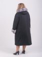 Зимнее пальто Восторг с отделочной строчкой и норкой крестовкой, цвет черный в интернет-магазине Фабрики Тревери