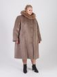 Зимнее пальто из Альпаки с песцом, цвет бежевый в интернет-магазине Фабрики Тревери