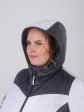 Спортивная женская куртка с капюшоном и мехом, цвет серый в интернет-магазине Фабрики Тревери