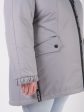 Женская куртка серого цвета с брендированной лентой, цвет серый в интернет-магазине Фабрики Тревери