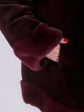 Женская шубка из эко-меха, цвет бордовый в интернет-магазине Фабрики Тревери
