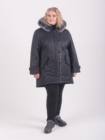 Зимняя брендированная куртка черного цвета на мембране, цвет черный в интернет-магазине Фабрики Тревери