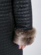 Женское стеганное пальто модного геометрического рисунка, цвет черный в интернет-магазине Фабрики Тревери