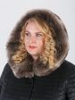 Женское стеганное пальто модного геометрического рисунка, цвет черный в интернет-магазине Фабрики Тревери