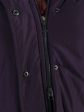 Оригинальное зимнее баклажановое пальто с отделкой норкой, цвет фиолетовый в интернет-магазине Фабрики Тревери