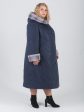 Пальто зимнее серого цвета с норкой-крестовкой и хольнитенами, цвет серый в интернет-магазине Фабрики Тревери